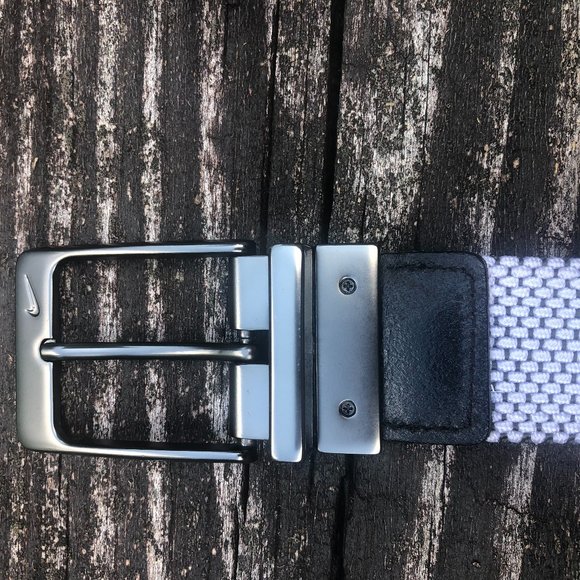 Nike Reversible Men's Gray/White Web Belt - Picture 4 of 7